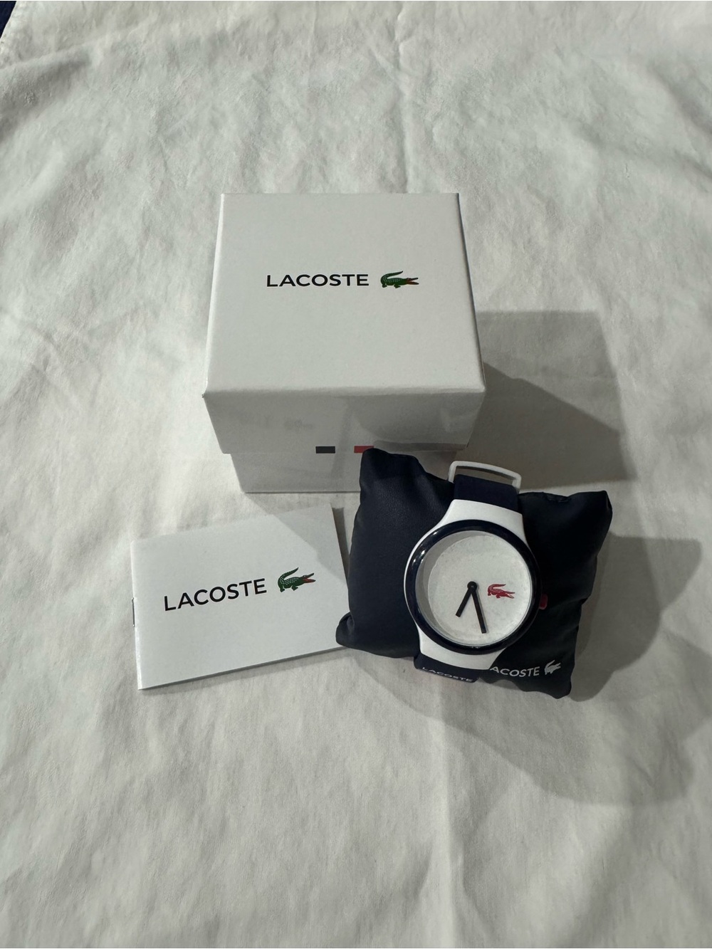 Lacoste White Dial Navy Strap Men’s Sport Watch